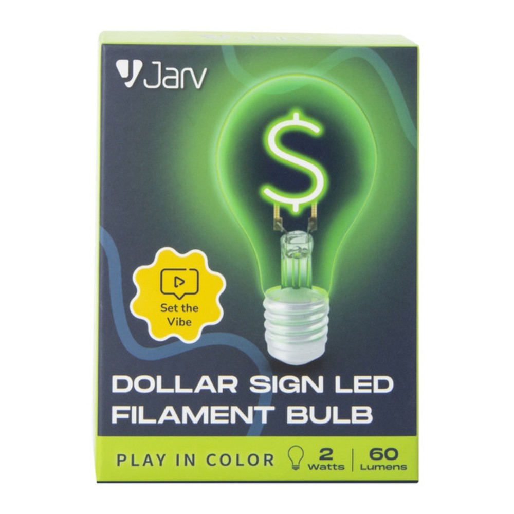 Dollar Sign LED Bulb with Shaped Filament